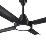 Ventilador de Techo LED 030132 - 1.2m, 3 Velocidades, Control Remoto, Negro