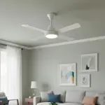 Ventilador de Techo 2M - 1.2m 35W 3 vel. LED Control remoto Blanco