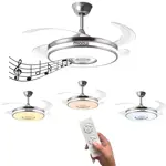 Ventilador De Techo Retractil Midow 1220mm Luz 3 Modos 6 Vel