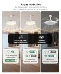 Ventilador De Techo GADNIC Retráctil Luz LED Con Control Remoto Blanco