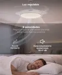 Ventilador De Techo GADNIC Retráctil Luz LED Con Control Remoto Blanco