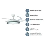 Ventilador de Techo Retráctil Blanco Aspas Invisibles 42" Codini - VI42B