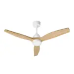 Ventilador Techo Everest Nórdico EV-090L-CR Madera Luz Led