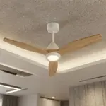 Ventilador Techo Everest Nórdico EV-090L-CR Madera Luz Led