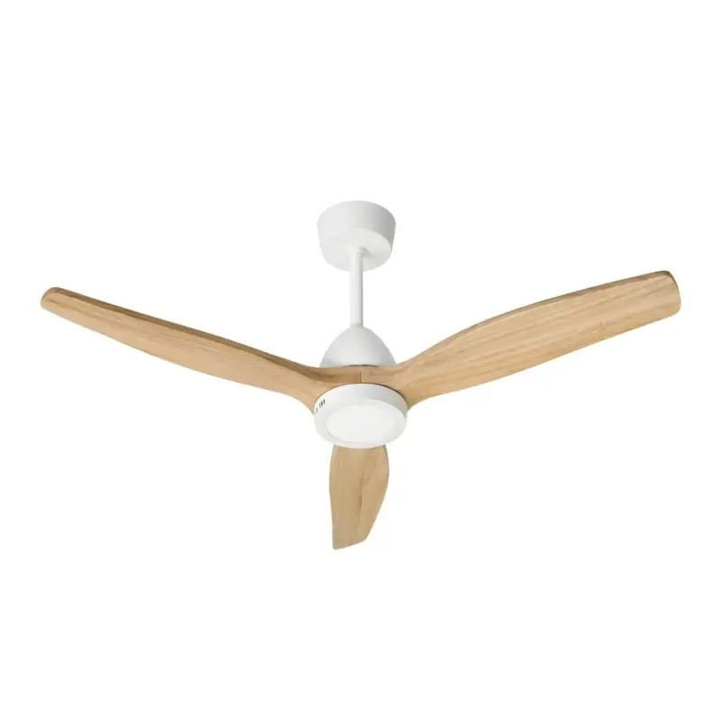 Ventilador Techo Everest Nórdico EV 090L CR Madera Luz Led