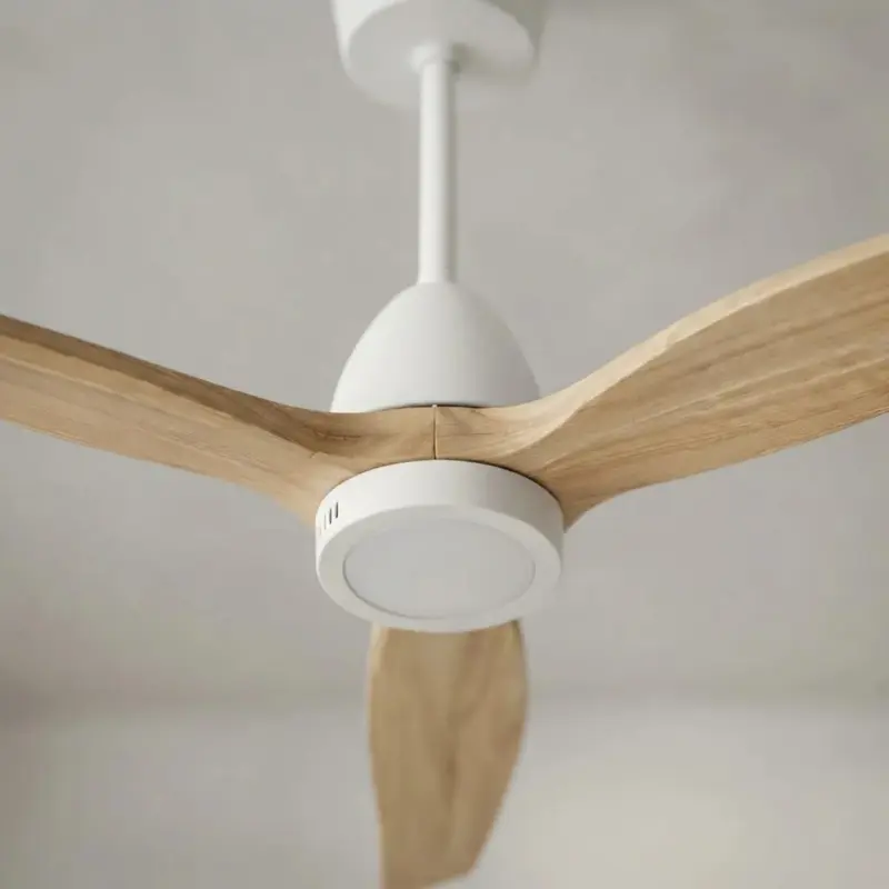 Ventilador Techo Everest Nórdico EV 090L CR Madera Luz Led
