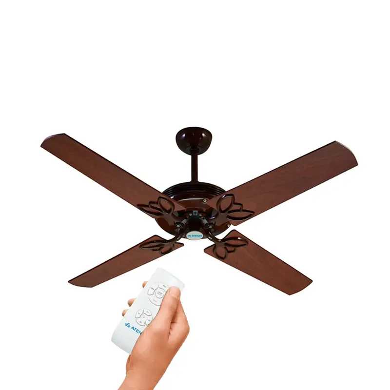 Ventilador de Techo Madera Caoba Roble Marrón con Control Remoto
