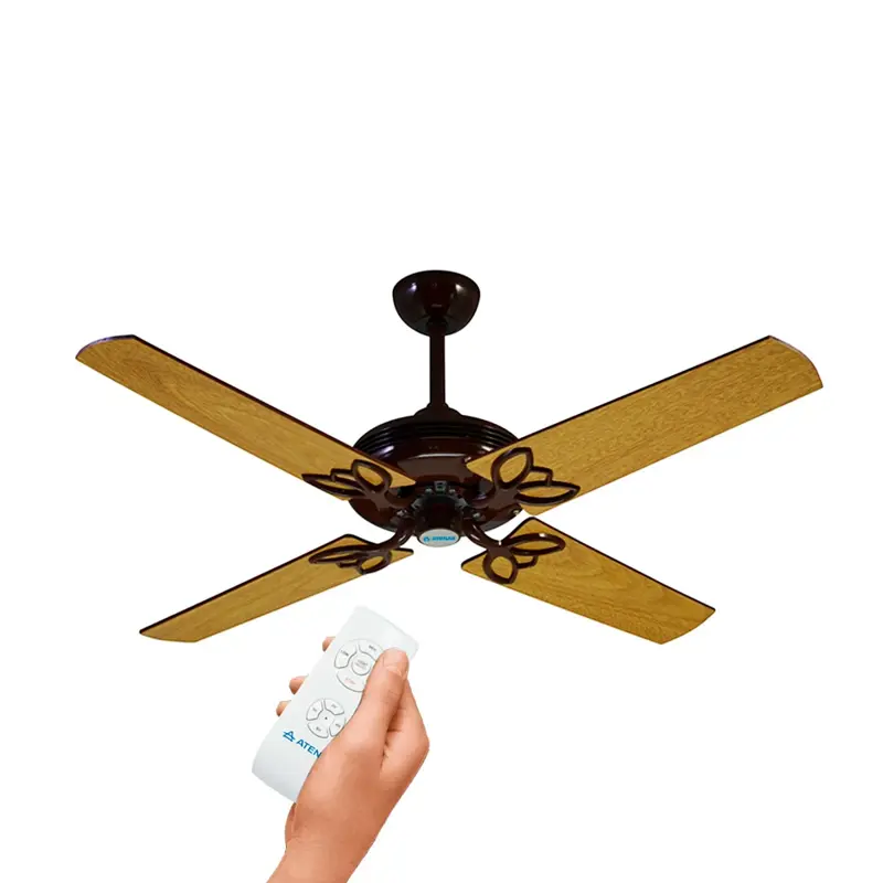 Ventilador de Techo Madera Caoba Roble Marrón con Control Remoto