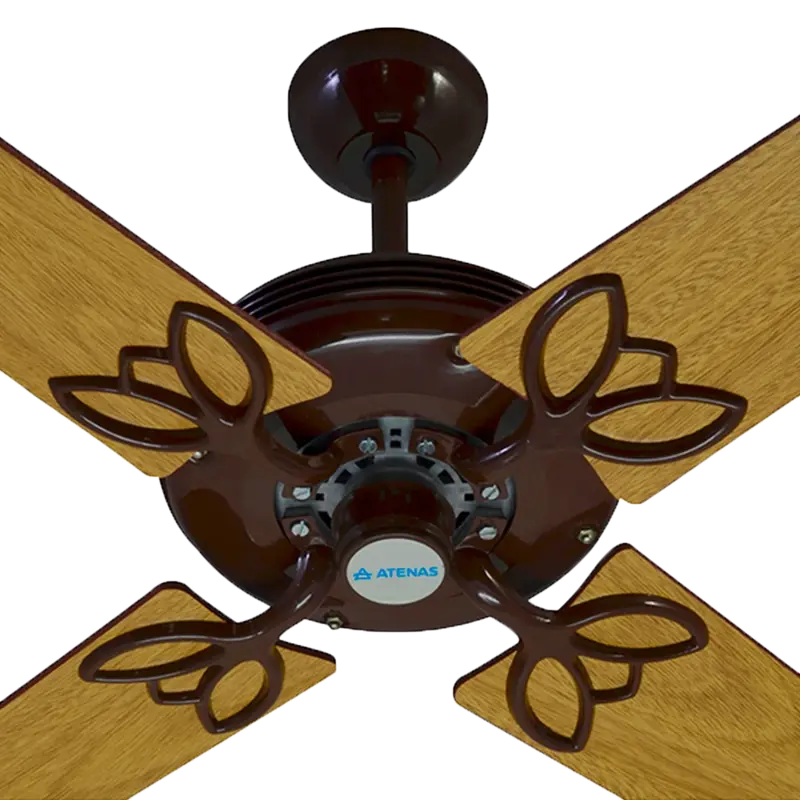 Ventilador de Techo Madera Caoba Roble Marrón con Control Remoto