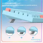 Teclado gamer mecánico 75% Celeste RGB Aimzone AZ505