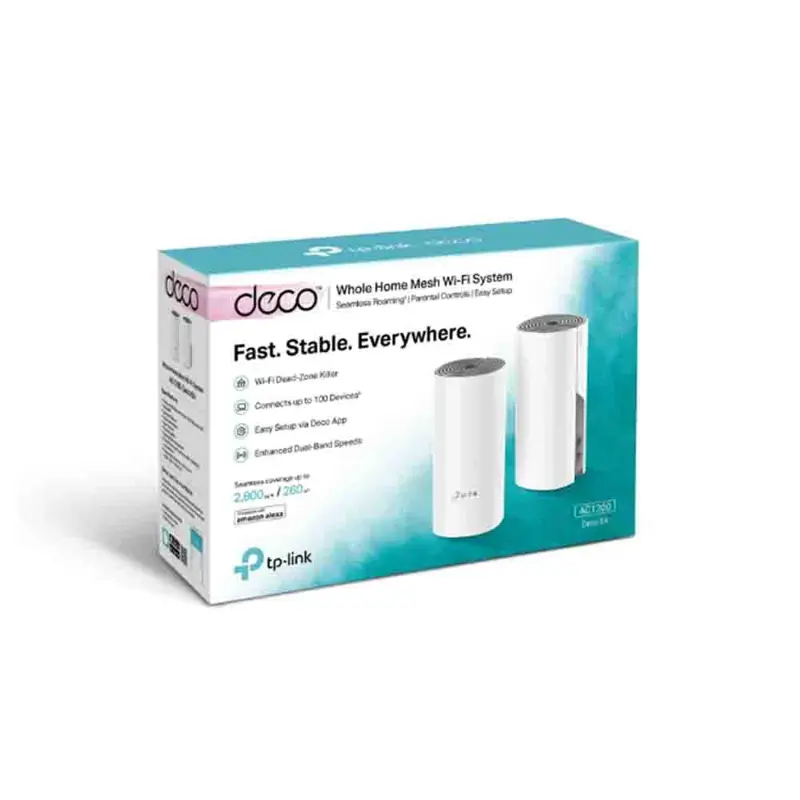 Sistema Mesh Tp Link Deco E4 Pack2 AC1200 Blanco
