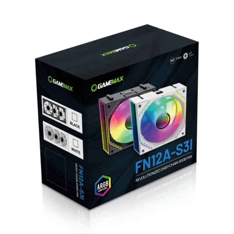 Fan Gamemax Para Gabinete ARGB Magnetico FN12A S3I