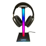 Soporte Para Auriculares Gamer Rgb Stand Headset 2 Usb Mic