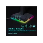 Soporte Para Auriculares Gamer Rgb Stand Headset 2 Usb Mic