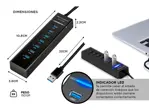 Hub Multipuerto Gadnic USB 7 Puertos Alta Velocidad 