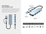Adaptador USB-c 4 Puertos USB 3.0 Gadnic SYUE7 Multidispositivos