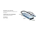 Adaptador USB-c 4 Puertos USB 3.0 Gadnic SYUE7 Multidispositivos