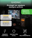 UPS Estabilizador Tension Gadnic Hogar 800VA 480W 220V LCD 4 salidas