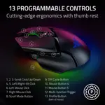 Ratón para videojuegos reacondicionado Razer Basilisk V3 Pro inalámbrico ergonómico