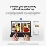 Funda tipo libro con teclado para tablet Samsung Galaxy Tab S10 FE+, color negro