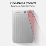 Grabadora de voz AI PLAUD Note grabadora de voz con funda de 64 GB, color plateado