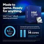 Procesador Intel Core Ultra 5 225 de 10 núcleos, 4,9 GHz