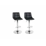 Banqueta Alta X2 Taburete Desayunador Sillon Barra Bar Pana negro