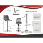 Banqueta Alta X2 Taburete Desayunador Sillon Barra Bar Pana negro