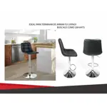 Banqueta Alta X2 Taburete Desayunador Sillon Barra Bar Pana negro