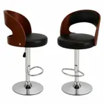 Banqueta Alta X2 Taburete Desayunador Madera Sillon Barra blanco