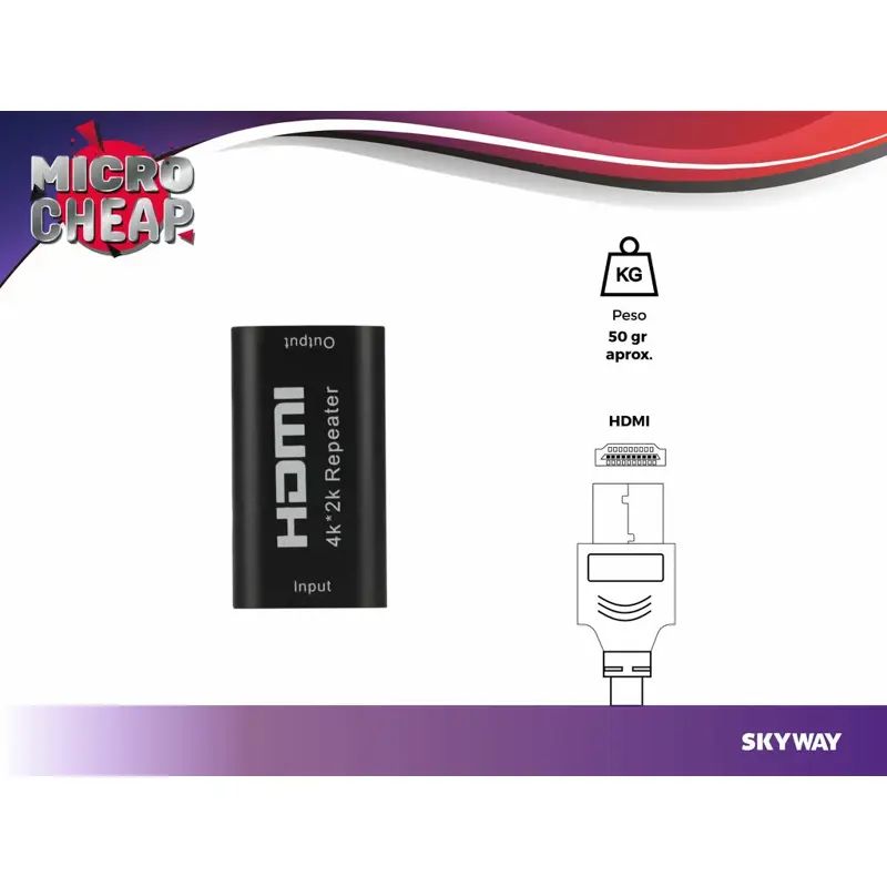 Extensor Alargue HDMI Directo 40 Metros 4K 2K Prolongador