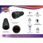 Cargador de Auto - 2 Salidas Qc3.0 + Qc3.0 - 36W Carcasa