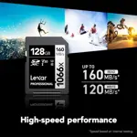Tarjeta de memoria Lexar Professional 1066x 128GB SDXC UHS-I C10 U3 V30