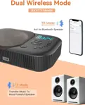 Reproductor De Cd Portátil Bluetooth Con Altavoces Estéreo