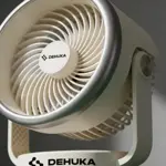 Ventilador Dehuka Circulador De Aire Silencioso, Flujo Potente, Portátil A Batería Con Usb Beige