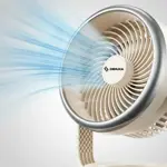 Ventilador Dehuka Circulador De Aire Silencioso, Flujo Potente, Portátil A Batería Con Usb Beige