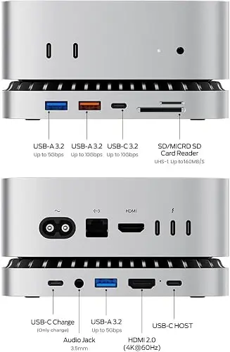 Base Para Mac Mini M4, Hub Usb C De Aluminio Para
