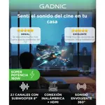 Barra de Sonido Gadnic Nova 160 21 Canales Subwoofer 8” Conexión Inalámbrica 160W