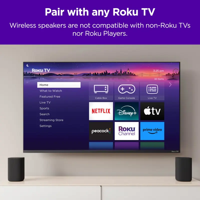 Roku Altavoces Inalambricos Set 2 Roku TV Sonido Surround