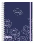 Agenda Docente 2027 15x21 Espiral Semanal Ry Azul Oscuro Flores 2027