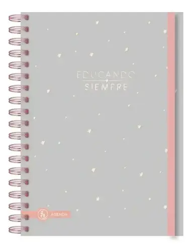 Agenda Docente 2027 15x21 Espiral Semanal Ry Plateado Educando 2027