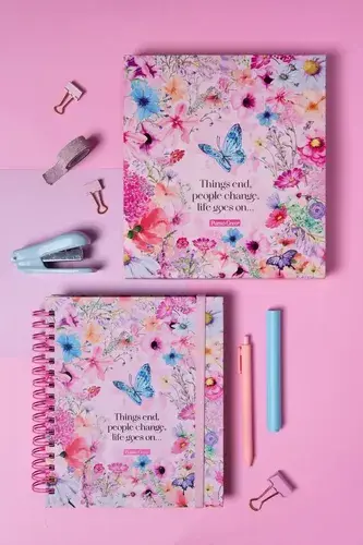 Agenda Premium Mariposa 2027 2 Dias X Pag 19x22 Punto Cero Rosa