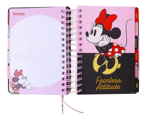 Agenda 2027 Minnie Mouse 14x20 Diaria 384 Paginas Mooving Negro Minnie Mouse 2027