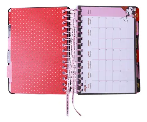 Agenda 2027 Minnie Mouse 14x20 Diaria 384 Paginas Mooving Negro Minnie Mouse 2027