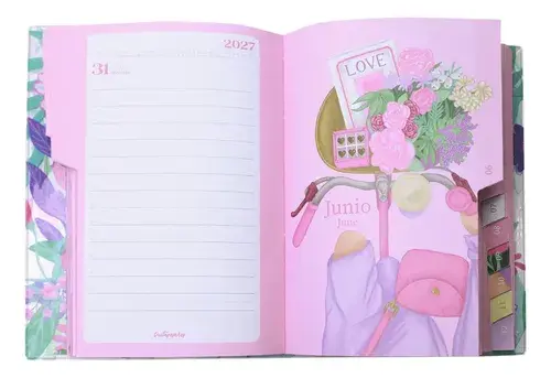Agenda 2027 Quitapesares 14x20 384 Paginas Mooving Plateado Quitapesares 2027