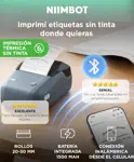 Impresora Térmica Portátil Niimbot B1 Etiquetadora Rollos 20-50mm (Gris)