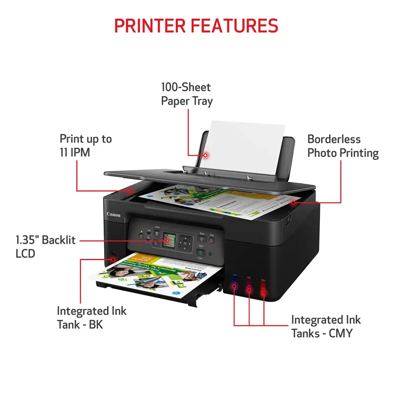 Impresora Canon G3270 Multifunción Color Impresión Copia