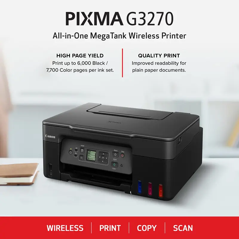 Impresora Canon G3270 Multifunción Color Impresión Copia