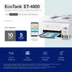 Impresora Multifuncional Epson EcoTank ET-4800 Wi-Fi Ethernet Tanque de Tinta