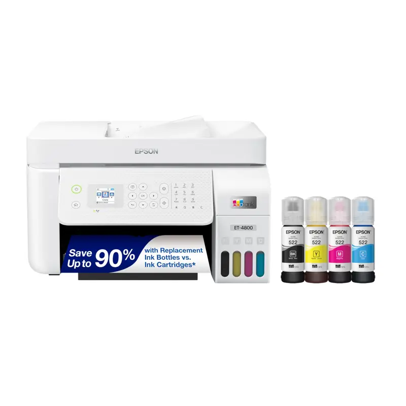 Impresora Multifuncional Epson EcoTank ET 4800 Wi Fi Ethernet Tanque de Tinta